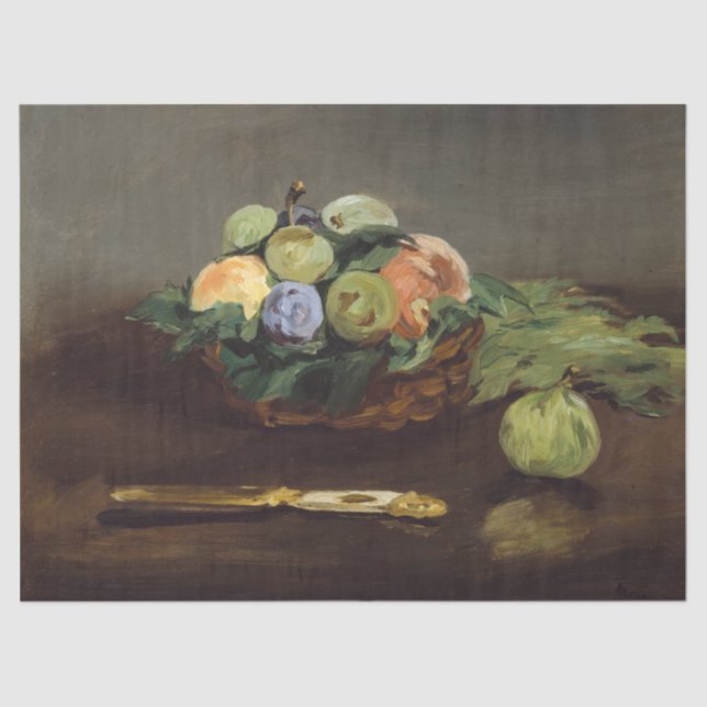 Edouard Manet - Obstkorb Seidenpapier (Vorderseite)