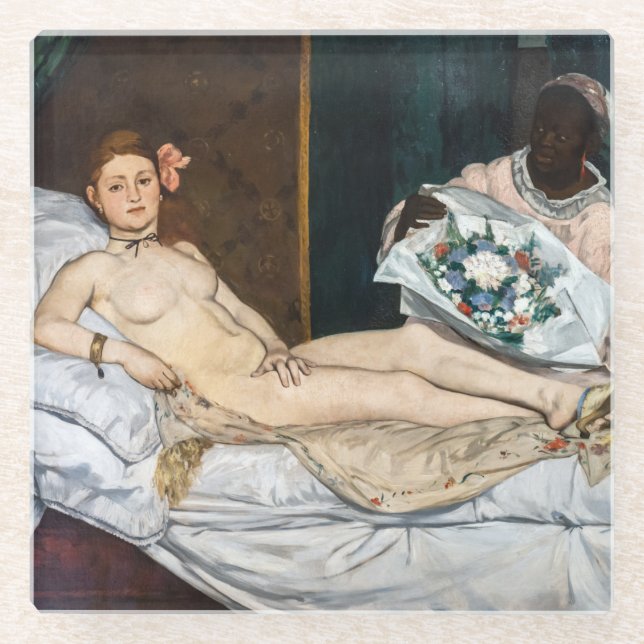 Edouard Manet - Olympia Glasuntersetzer (Vorderseite)