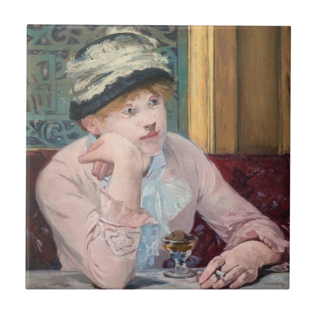 Edouard Manet - Pflaumenbrandy Fliese (Vorderseite)