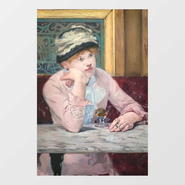 Edouard Manet - Plum Brandy Fensteraufkleber (Blatt)