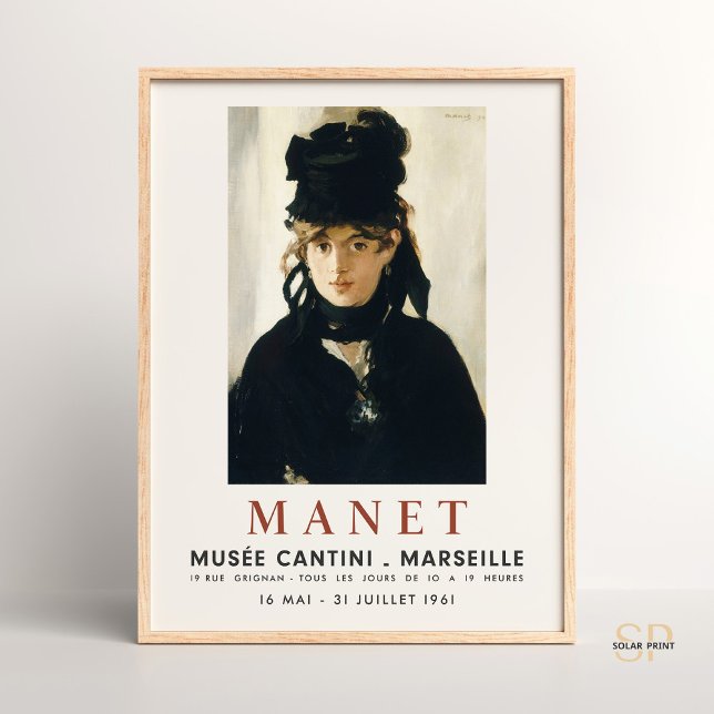 Édouard Manet Portrait Berthe Morisot Art Print Poster (Von Creator hochgeladen)