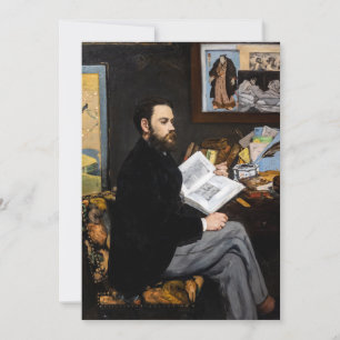 Edouard Manet - Portrait von Emile Zola Dankeskarte