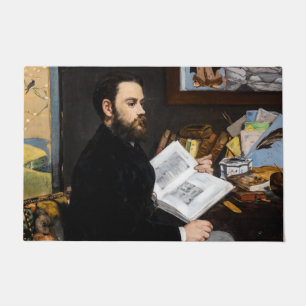 Edouard Manet - Portrait von Emile Zola Fußmatte