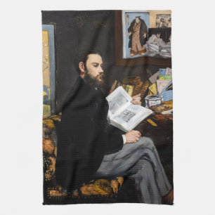 Edouard Manet - Portrait von Emile Zola Geschirrtuch