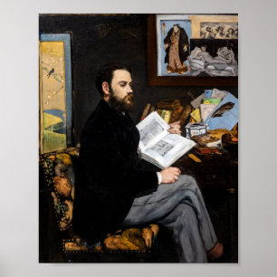 Edouard Manet - Portrait von Emile Zola Poster
