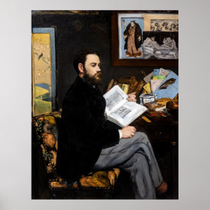 Edouard Manet - Portrait von Emile Zola Poster