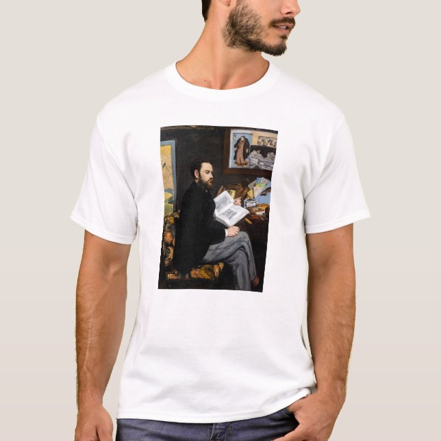 Edouard Manet - Portrait von Emile Zola T-Shirt (Vorderseite)