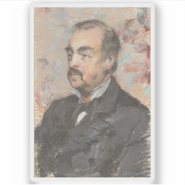 Édouard Manet: Portrait von Julien de la Rochenoir Aufkleber (Vorderseite)