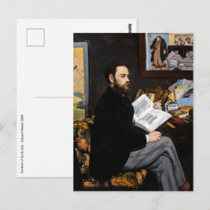 Edouard Manet - Porträt von Emile Zola Postkarte