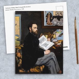Edouard Manet - Porträt von Emile Zola Postkarte
