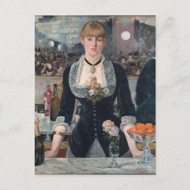 Edouard Manet ' s A Bar at the Folies-Bergère Postkarte (Vorderseite)