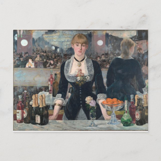 Edouard Manet ' s A Bar at the Folies-Bergère Postkarte (Vorderseite)