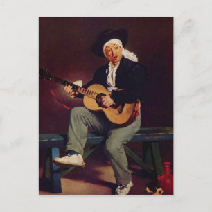 Edouard Manet, spanischer Sänger Postkarte