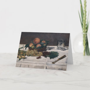 Edouard Manet - Stillleben, Früchte auf einem Tisc Karte