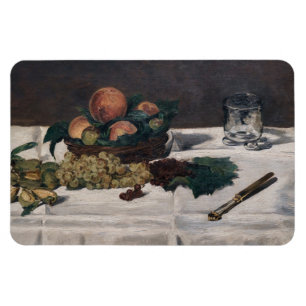 Edouard Manet - Stillleben, Früchte auf einem Tisc Magnet