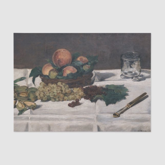 Edouard Manet - Stillleben, Früchte auf einem Tisc Seidenpapier (Vorderseite)