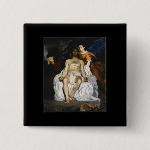 Edouard Manet - Toter Christus mit Engeln - 1864 Button