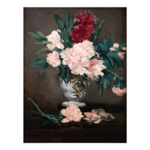 Edouard Manet - Vasen mit Pfingstrosen auf einem k Fotodruck