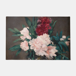 Edouard Manet - Vasen mit Pfingstrosen auf kleinem Fußmatte