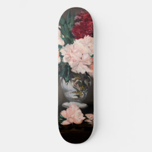 Edouard Manet - Vasen mit Pfingstrosen auf kleinem Skateboard