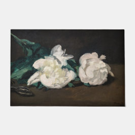 Edouard Manet - Zweig der Weißen Peonies, Secateur Fußmatte