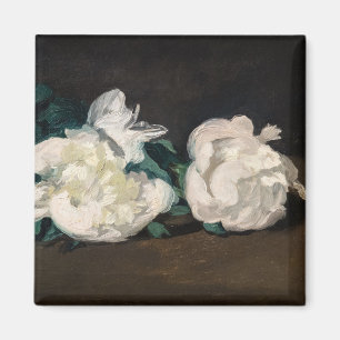 Edouard Manet - Zweig der Weißen Peonies, Secateur Magnet
