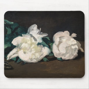 Edouard Manet - Zweig der Weißen Peonies, Secateur Mousepad