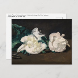 Edouard Manet - Zweig der Weißen Peonies, Secateur Postkarte