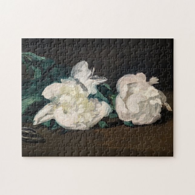 Edouard Manet - Zweig der Weißen Peonies, Secateur Puzzle (Horizontal)