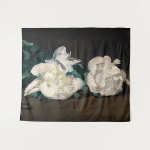 Edouard Manet - Zweig der Weißen Peonies, Secateur Wandteppich