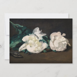 Edouard Manet - Zweig weißer Pfingstrosen, Gartens Dankeskarte