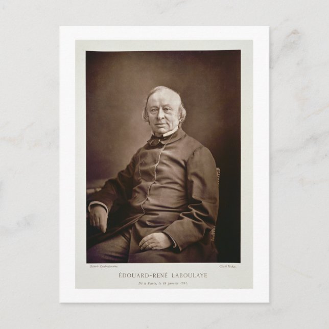 Edouard-Rene Laboulaye (1811-83), von "Galerie Co. Postkarte (Vorderseite)