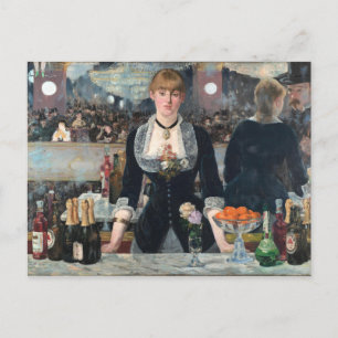 EDOUART MANET - Eine Bar in den Folies-Bergere 188 Postkarte