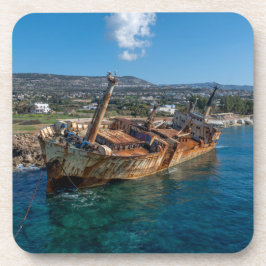 EDRO III Schiffswrack Paphos Getränkeuntersetzer