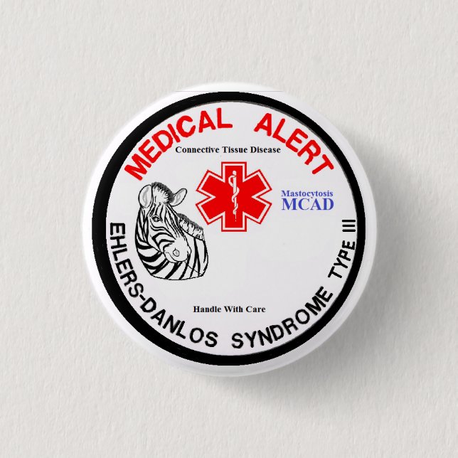 Eds-Art 3 MCAD mit Zebra-medizinischem wachsamem Button (Vorderseite)
