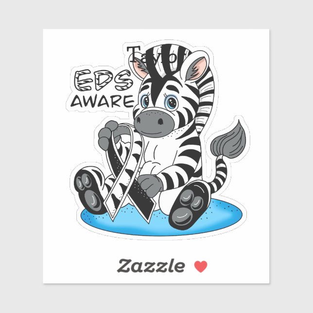 EDS Awareness Zebra Ribbon Aufkleber (Blatt)