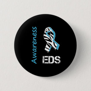 Eds-Bewusstseinzebra-Streifen-Band-Knopf Button