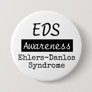 EDS Ehlers-Danlos Syndrom Bewusstsein Zebra Button