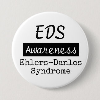 EDS Ehlers-Danlos Syndrom Bewusstsein Zebra Button
