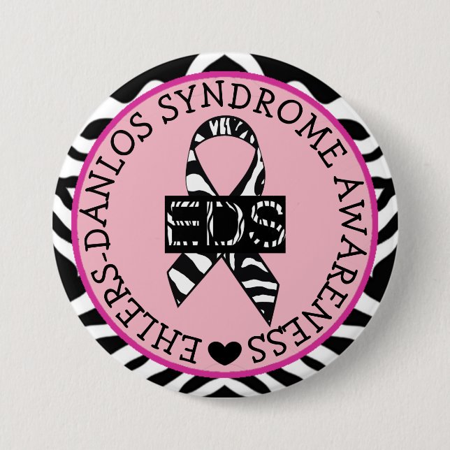 EDS Ehlers-Danlos Syndrom Sensibilisierungsknöpfe Button (Vorderseite)