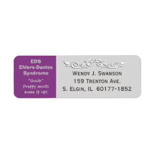 EDS Ehlers-Danlos-Syndrom Versand-Adresse-Etikett