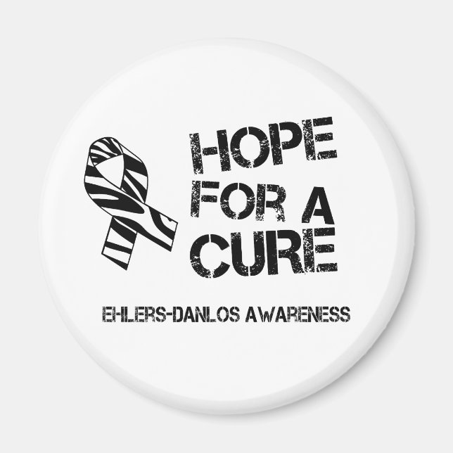 EDS Hope a Cure Zebra Stripe Ribbon Magnet (Vorne)