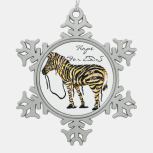 Eds-Schneeflockezebra-Verzierung Schneeflocken Zinn-Ornament
