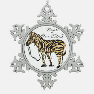 Eds-Schneeflockezebra-Verzierung Schneeflocken Zinn-Ornament