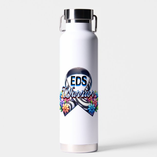 EDS Warrior | Ehlers-Danlos-Syndrom T - Shirt Trinkflasche (Vorne)