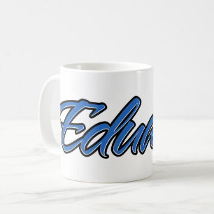 Eduard Vorname Name blue Tasse Kaffeetasse