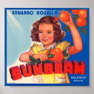 Eduardo Roselli Sunbeam Vintag Crate Label Poster
