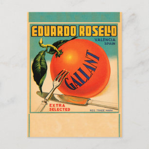 Eduardo Rosello Gallant, Fruchtkistenetikett Postkarte