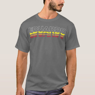 Eduardo Vorname Lustig Vintage Sonnenuntergang Edu T-Shirt