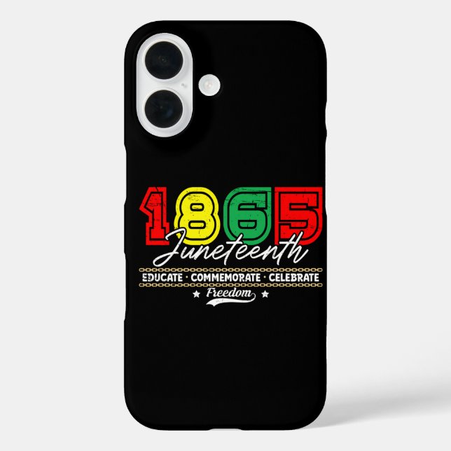 Educate Commemorate Celebrate 1865 Juneteenth Case-Mate iPhone Hülle (Rückseite)
